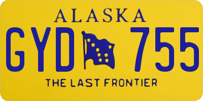AK license plate GYD755