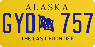 AK license plate GYD757