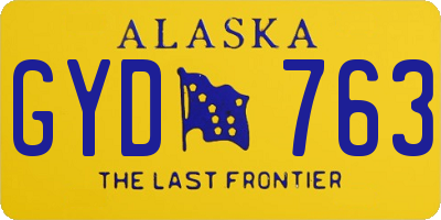 AK license plate GYD763