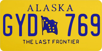 AK license plate GYD769