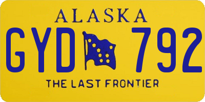 AK license plate GYD792