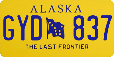 AK license plate GYD837