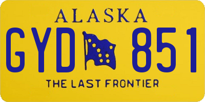 AK license plate GYD851