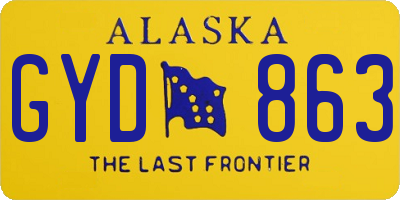 AK license plate GYD863