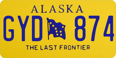 AK license plate GYD874