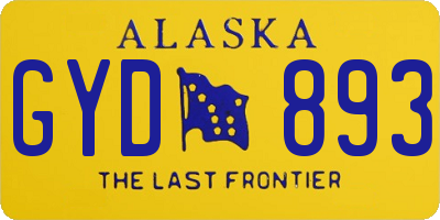AK license plate GYD893
