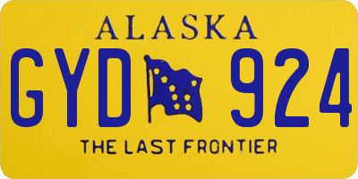 AK license plate GYD924