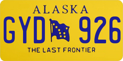 AK license plate GYD926