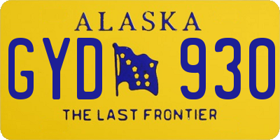 AK license plate GYD930