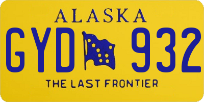 AK license plate GYD932