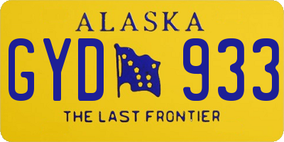 AK license plate GYD933