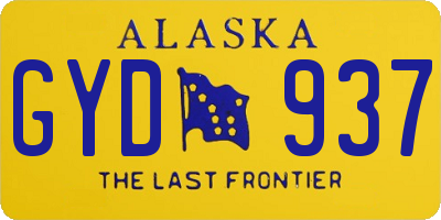 AK license plate GYD937