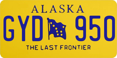 AK license plate GYD950