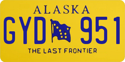 AK license plate GYD951