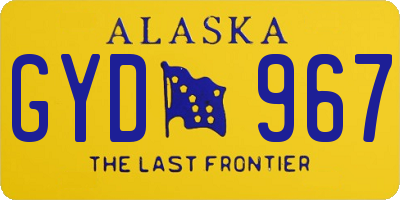 AK license plate GYD967