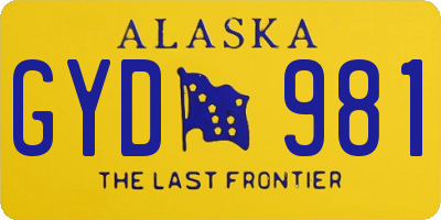 AK license plate GYD981