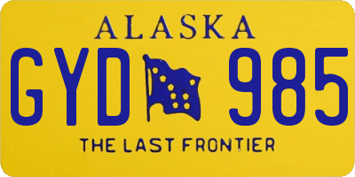 AK license plate GYD985