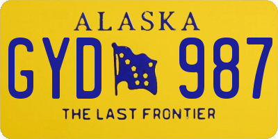 AK license plate GYD987