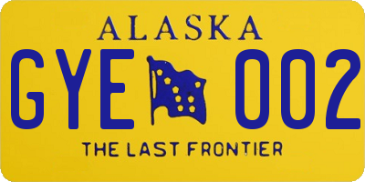 AK license plate GYE002
