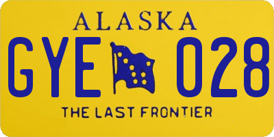 AK license plate GYE028