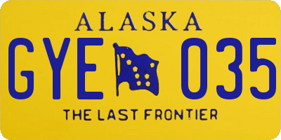 AK license plate GYE035
