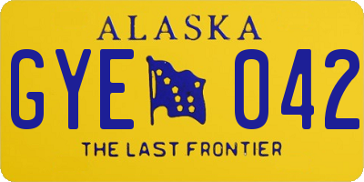AK license plate GYE042