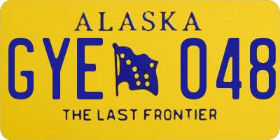 AK license plate GYE048