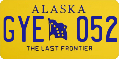 AK license plate GYE052