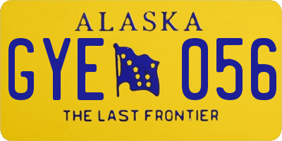 AK license plate GYE056