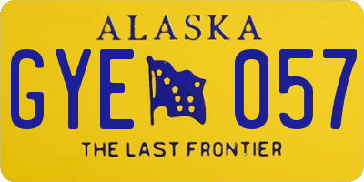 AK license plate GYE057