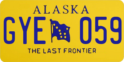 AK license plate GYE059
