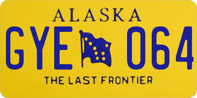 AK license plate GYE064