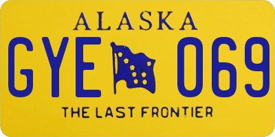 AK license plate GYE069