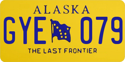 AK license plate GYE079
