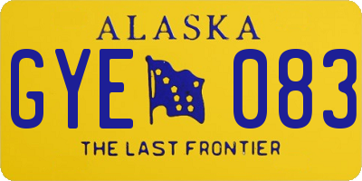 AK license plate GYE083