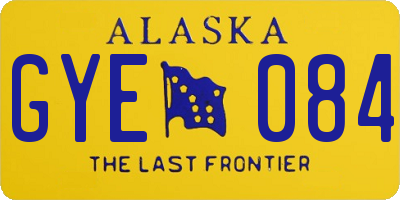 AK license plate GYE084