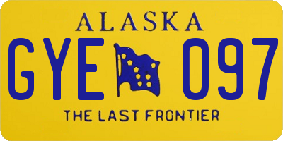 AK license plate GYE097