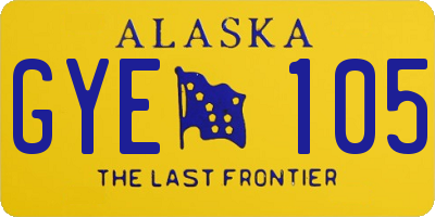 AK license plate GYE105