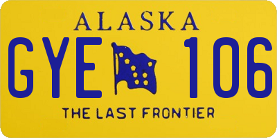 AK license plate GYE106