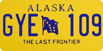 AK license plate GYE109