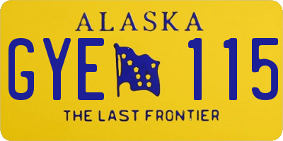 AK license plate GYE115
