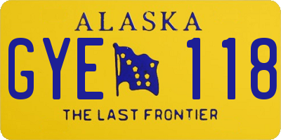 AK license plate GYE118