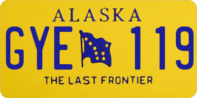AK license plate GYE119