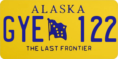 AK license plate GYE122
