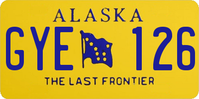 AK license plate GYE126