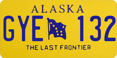 AK license plate GYE132