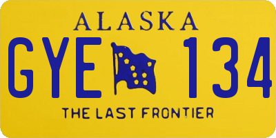 AK license plate GYE134