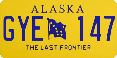 AK license plate GYE147