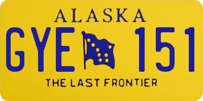 AK license plate GYE151