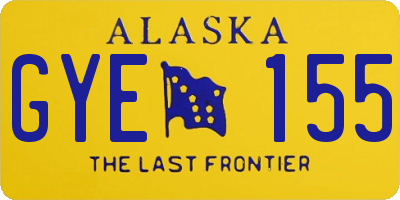 AK license plate GYE155
